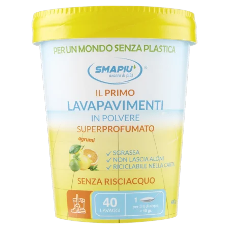 Immagine Lavapavimenti in polvere superprofumato Agrumi | barattolo 400g