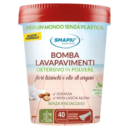 Immagine Bomba Lavapavimenti Fiori Bianchi e Argan | Barattolo 400g